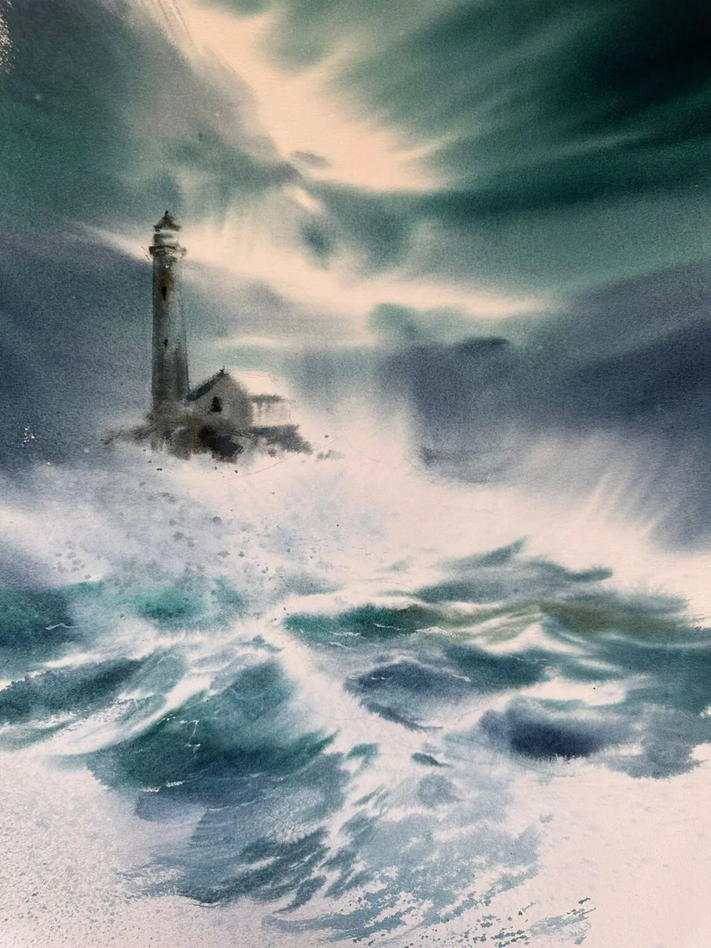 Landskap mellan hav och himmel