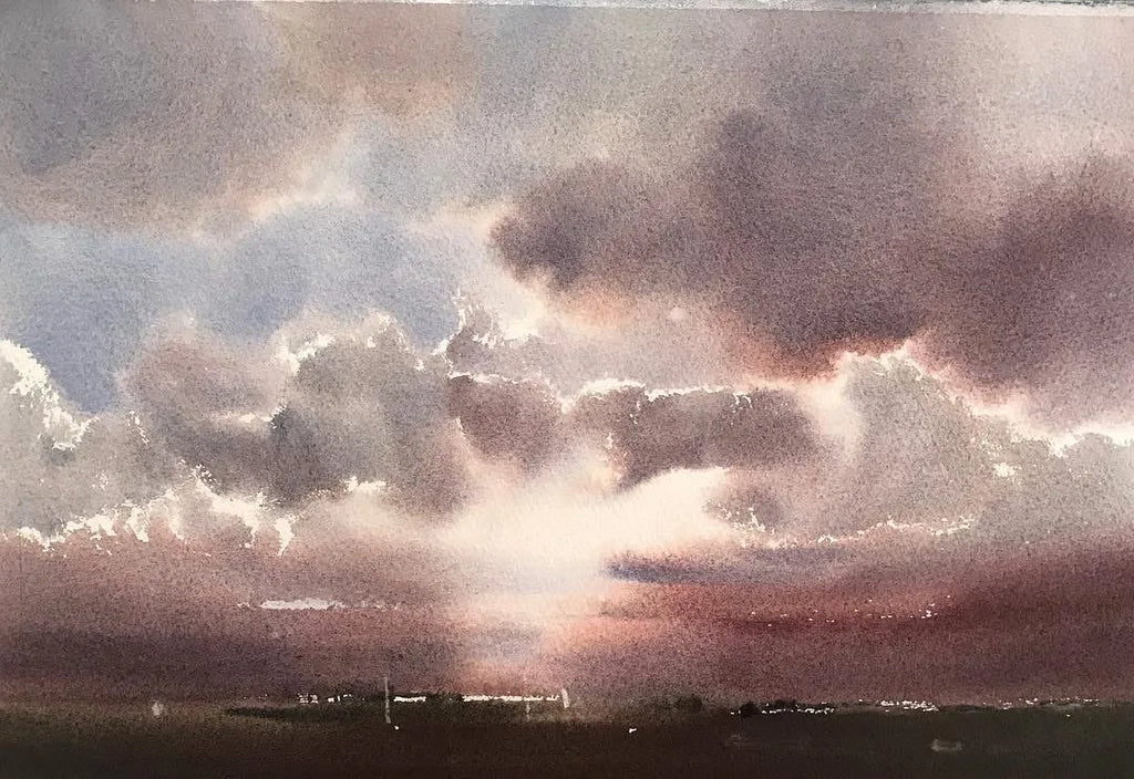 Landskap mellan hav och himmel